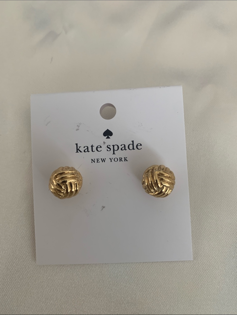 kate spade gold woven knot stud earrings